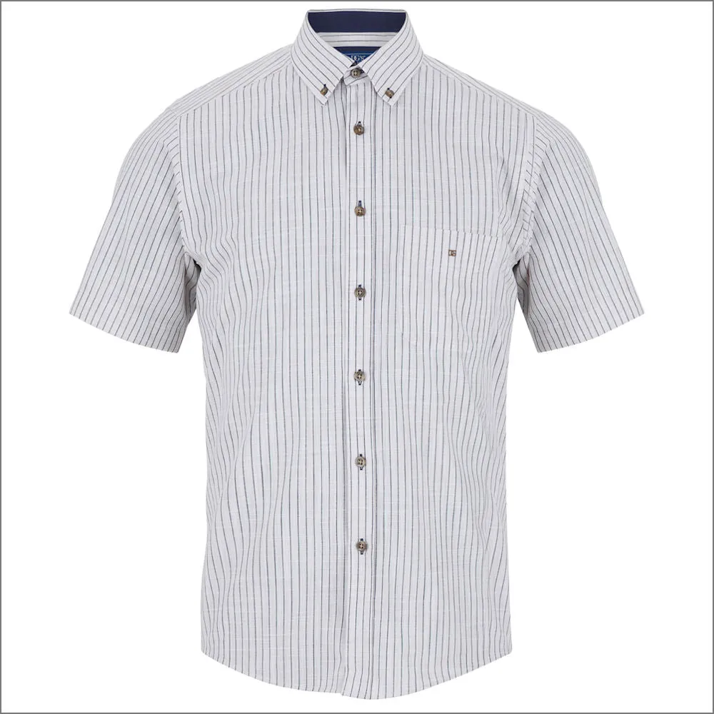 Dg's Beige Woven Stripe SS Shirt*