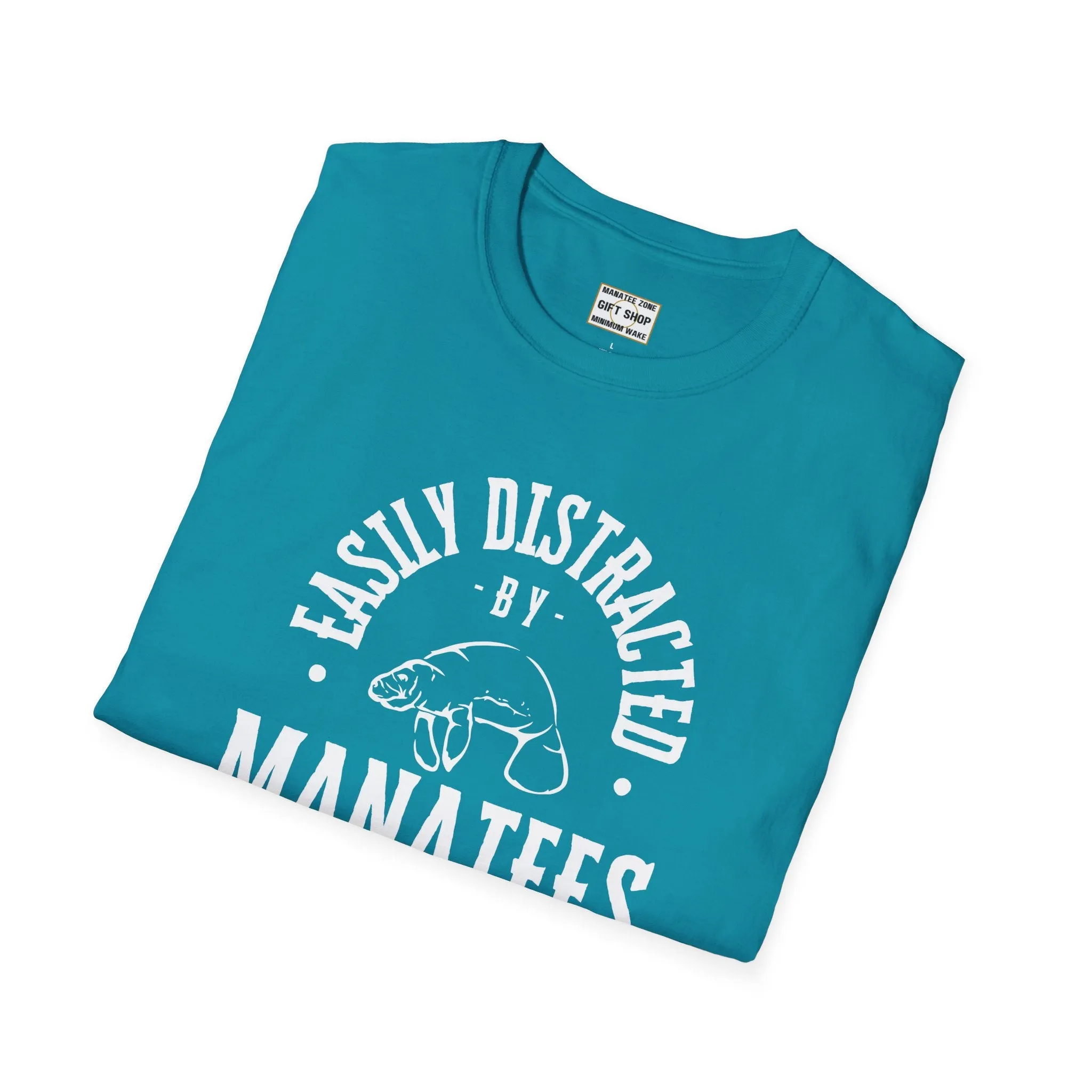 Easily Distracted by Manatees  • Unisex Softstyle T-Shirt