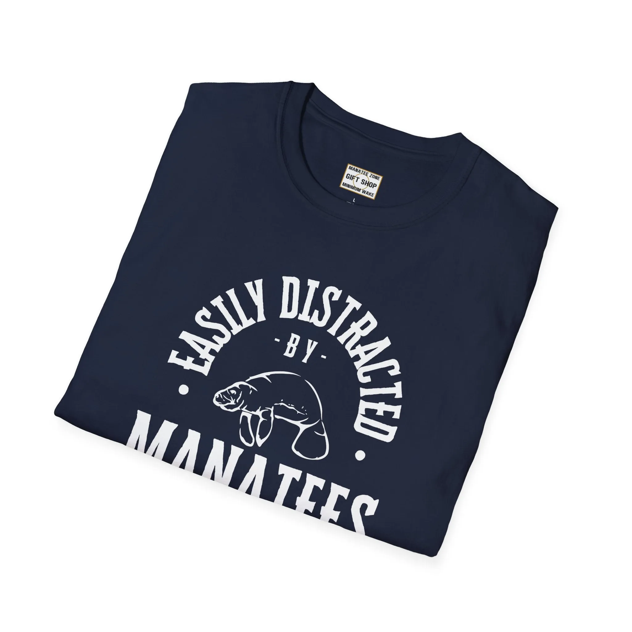 Easily Distracted by Manatees  • Unisex Softstyle T-Shirt