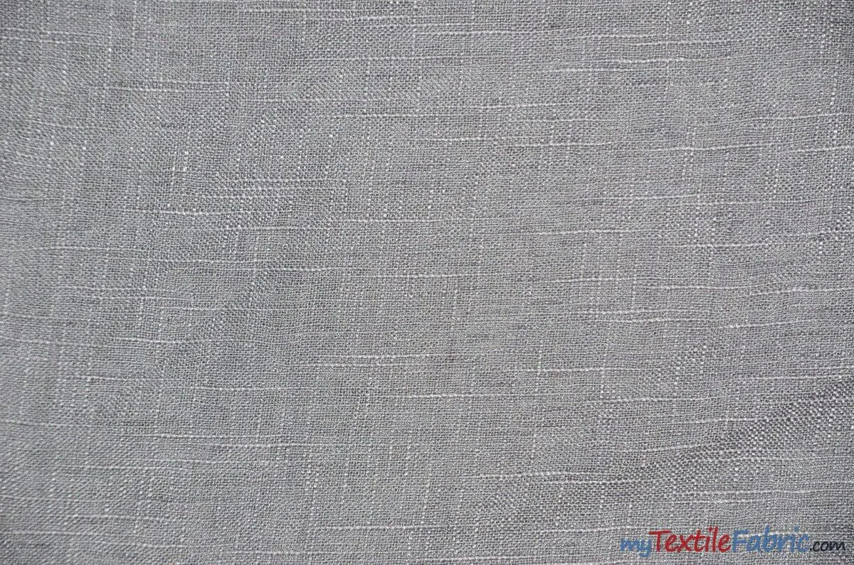 Extra Wide Faux Sheer Linen | Imitation Sheer Linen for Drapery | 108" Wide | Multiple Colors |