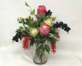 FA1038 - Native mixed with orchid Arrangement (55cm Height)