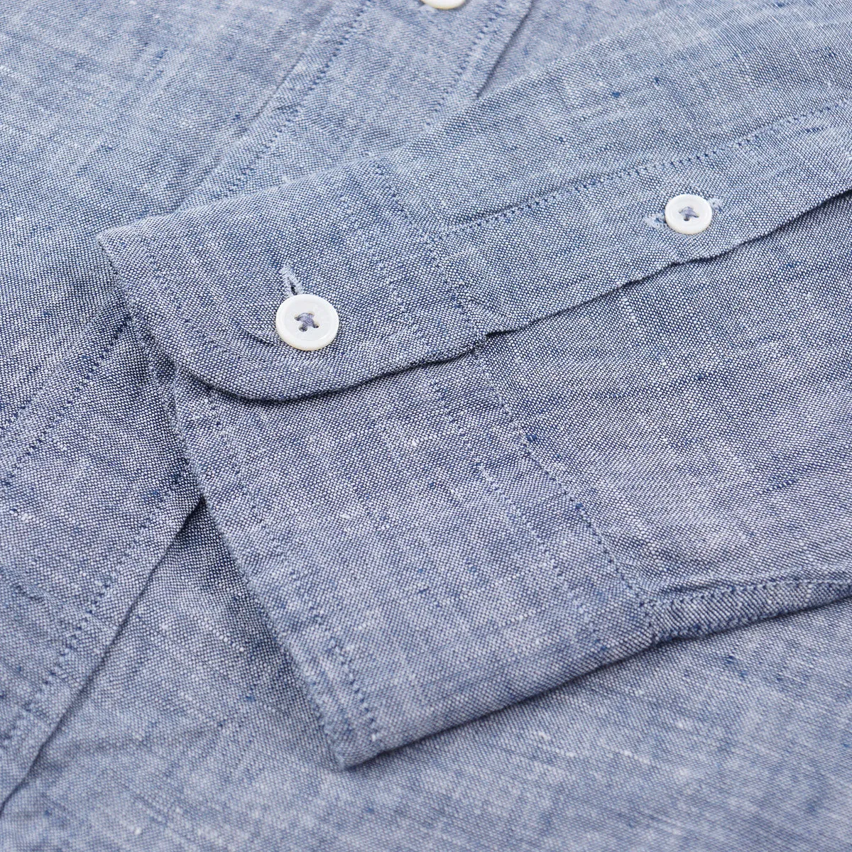 Fedeli Woven Chambray Linen Shirt