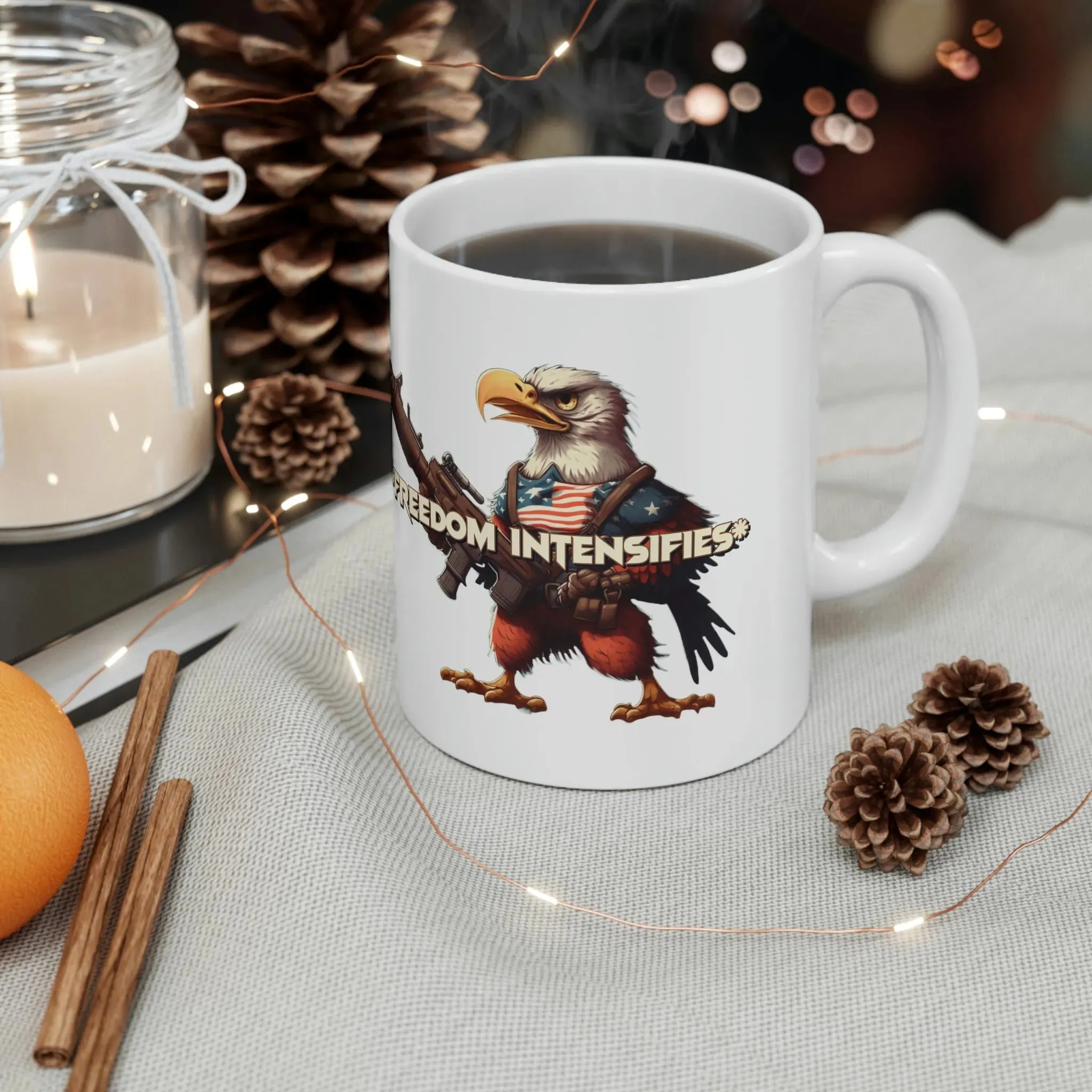 Freedom Intensifies Eagle Ceramic Mug 11oz