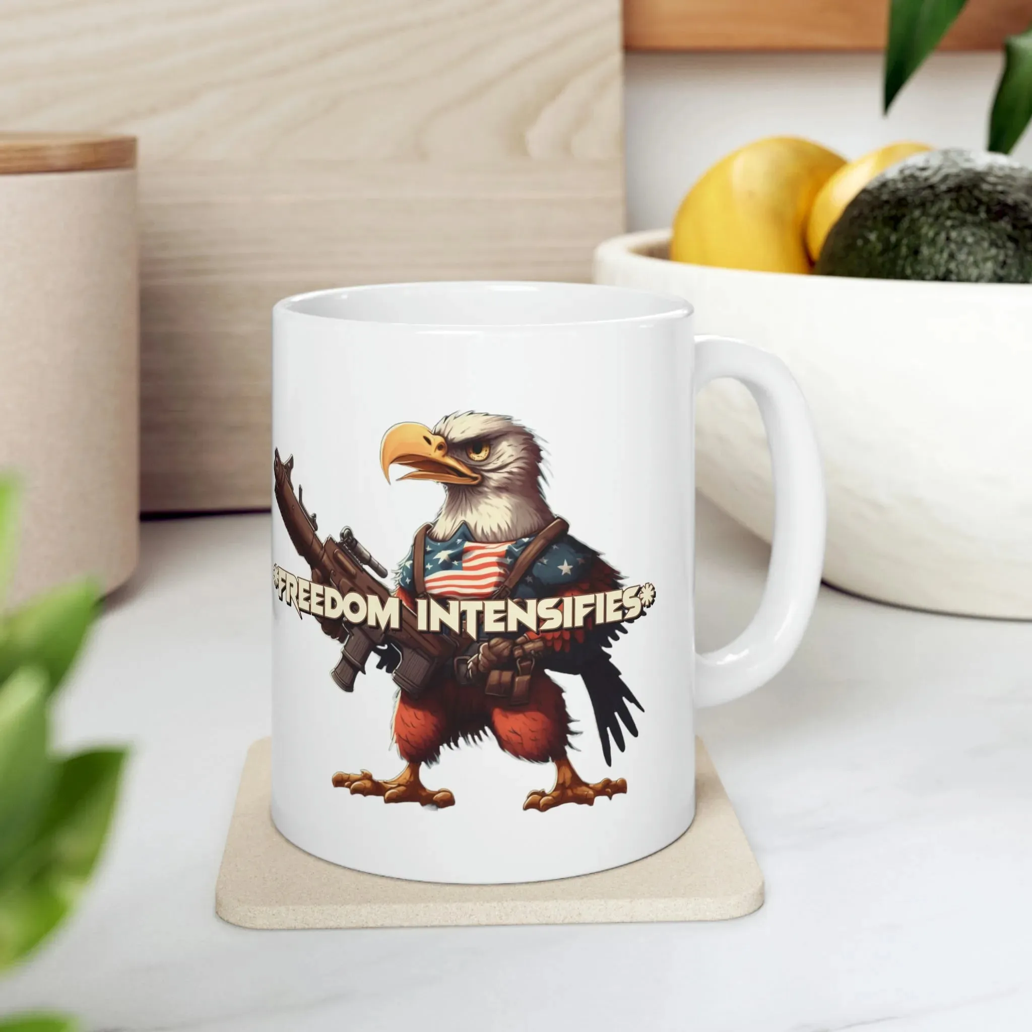 Freedom Intensifies Eagle Ceramic Mug 11oz