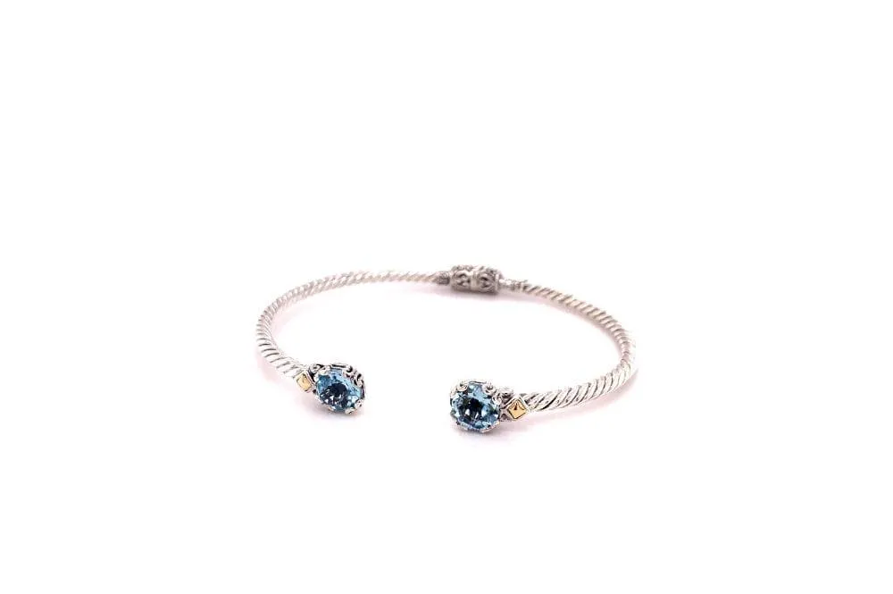 Glow Bangle- Blue Topaz