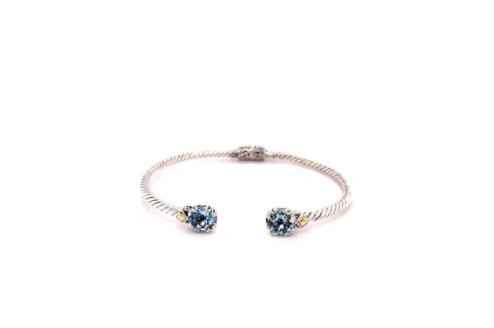 Glow Bangle- Blue Topaz