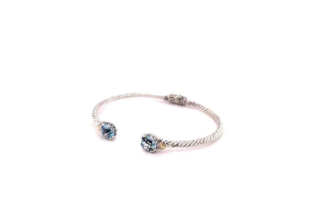 Glow Bangle- Blue Topaz