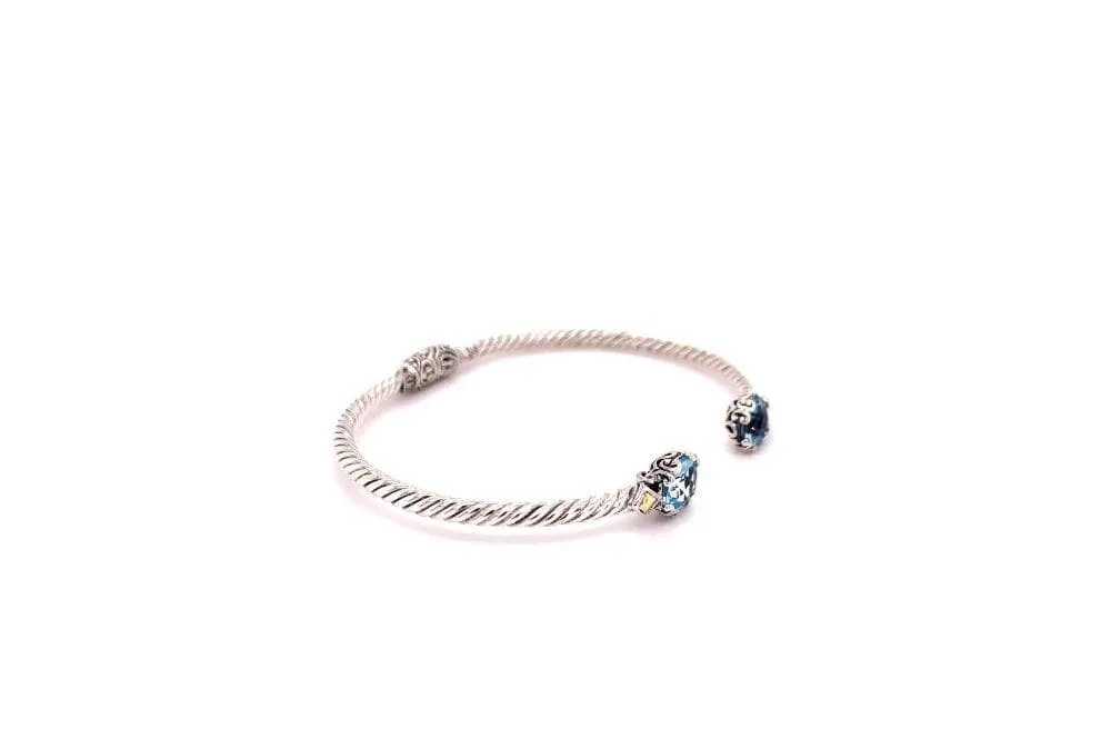 Glow Bangle- Blue Topaz