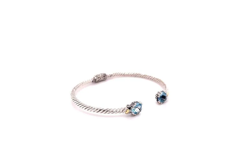 Glow Bangle- Blue Topaz