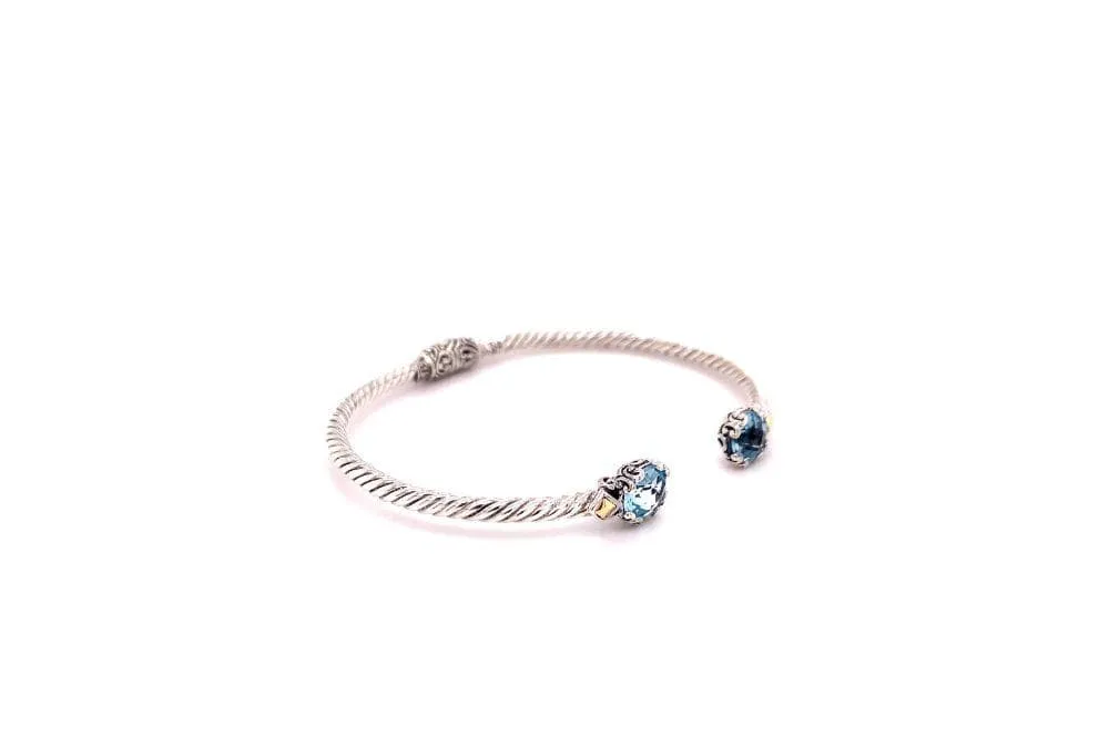 Glow Bangle- Blue Topaz