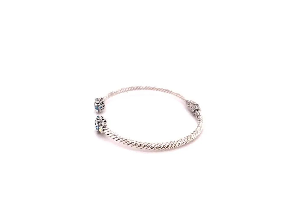 Glow Bangle- Blue Topaz