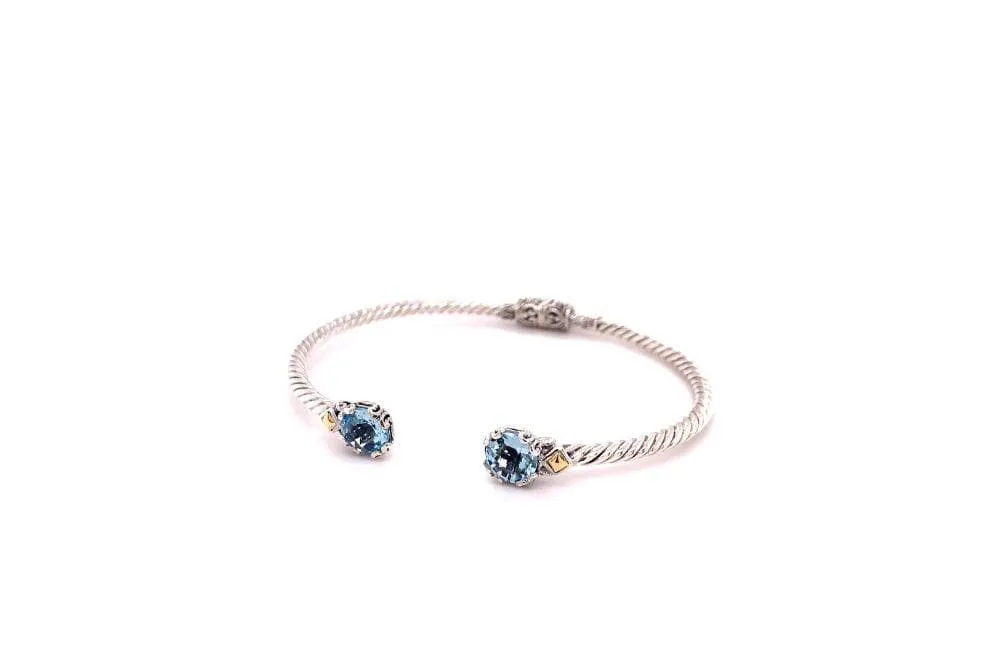 Glow Bangle- Blue Topaz