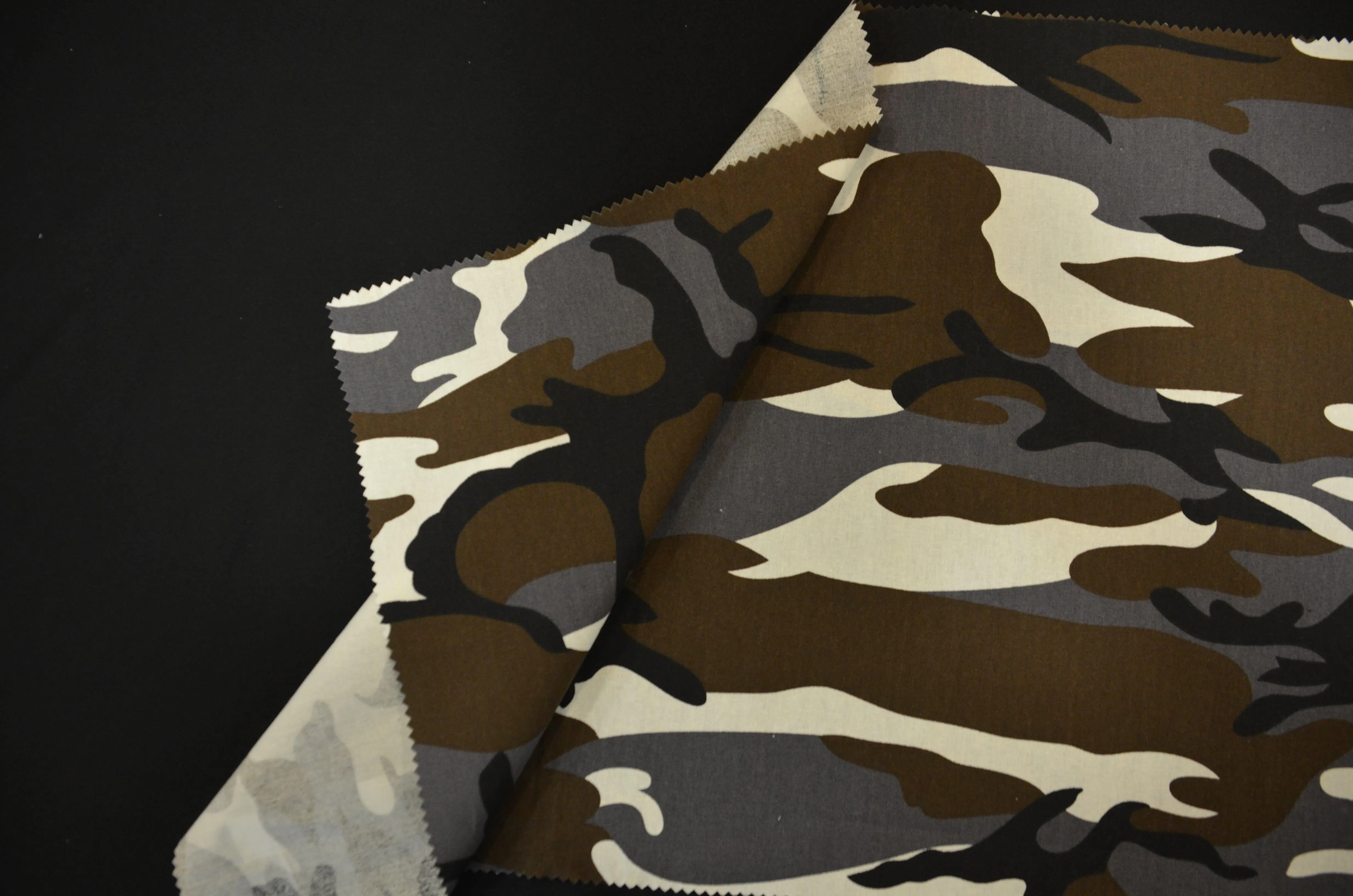 Grey Camouflage Cotton Print | 100% Cotton Print | 60" Wide |