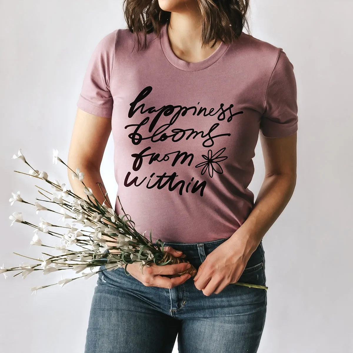 Happiness Blooms From Within Graphic Tee (Wholesale)