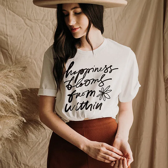 Happiness Blooms From Within Graphic Tee (Wholesale)