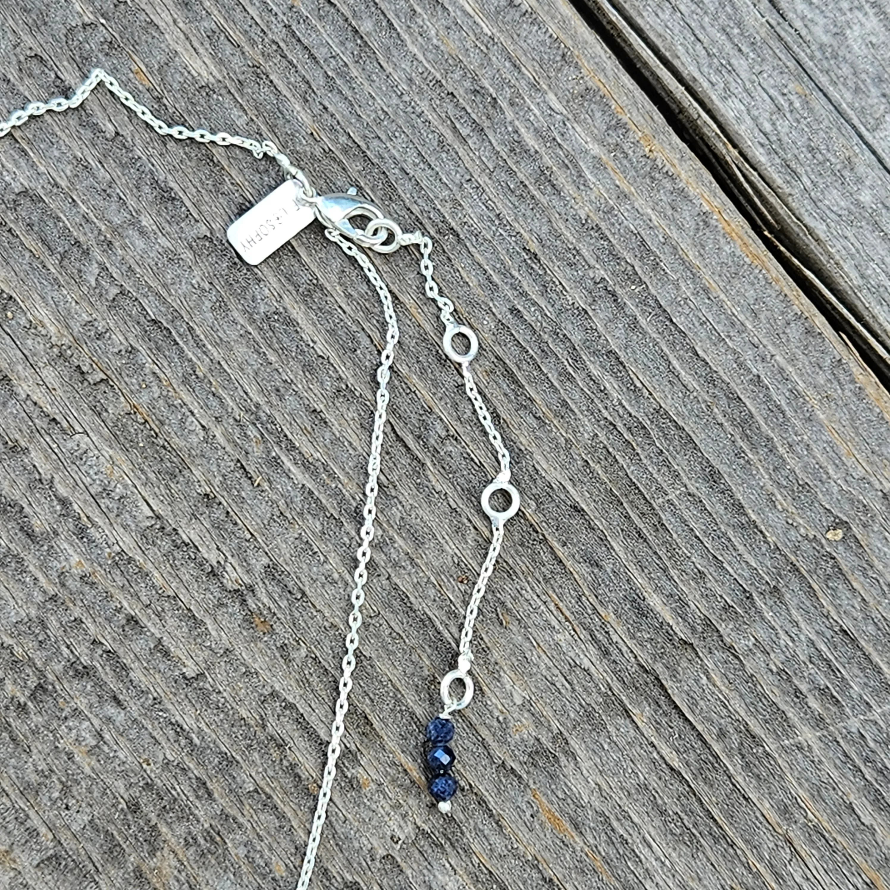 Iolite Spirit Stone Necklace - Silver