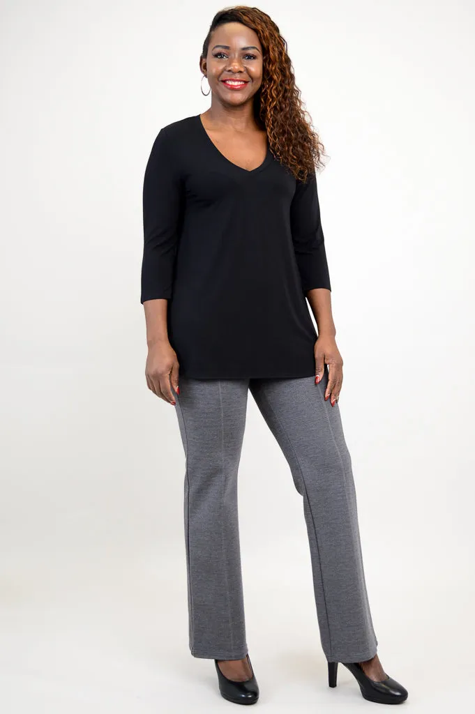 Jackie 3/4 Sleeve, Black, Bamboo