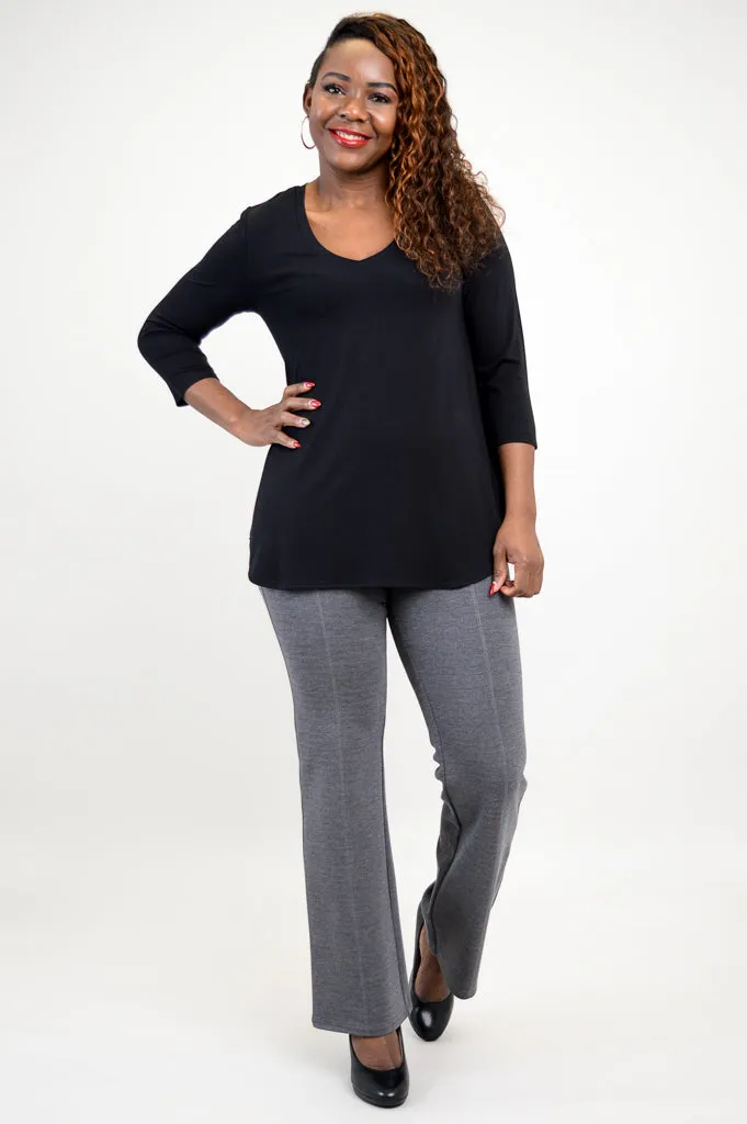 Jackie 3/4 Sleeve, Black, Bamboo