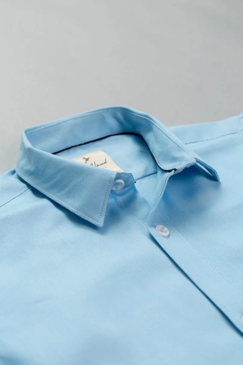 KIDS - Sky Blue Solid Shirt