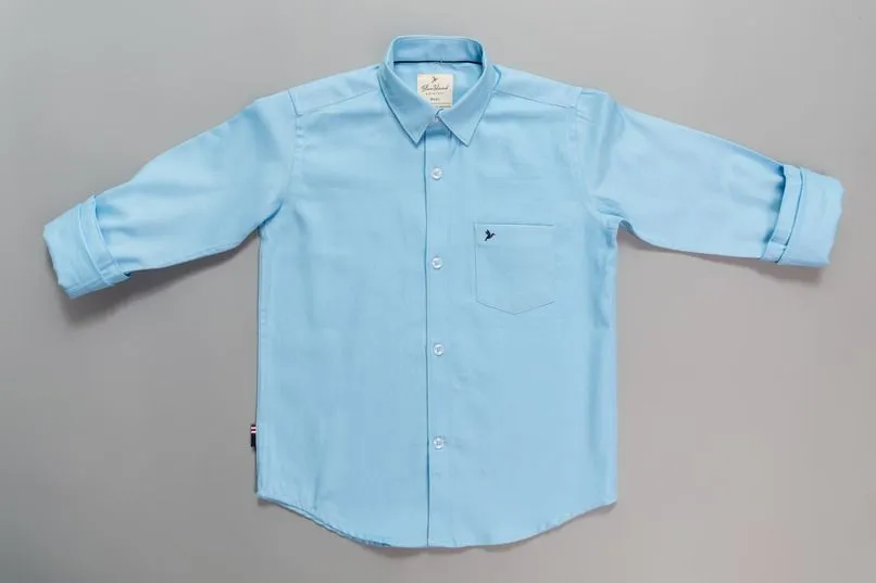 KIDS - Sky Blue Solid Shirt