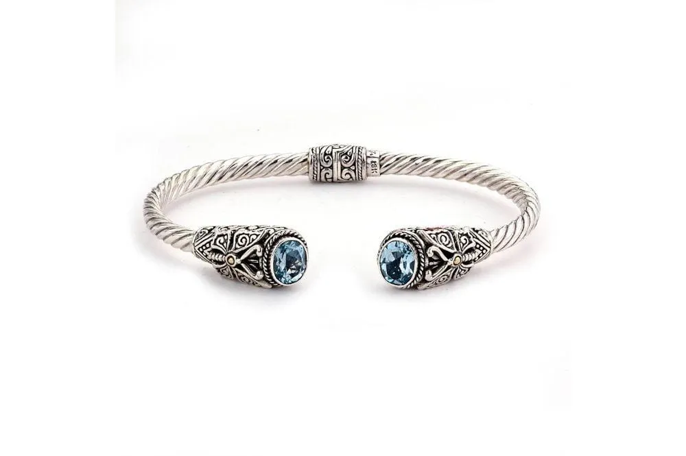 Kupu Kupu Bangle- Blue Topaz