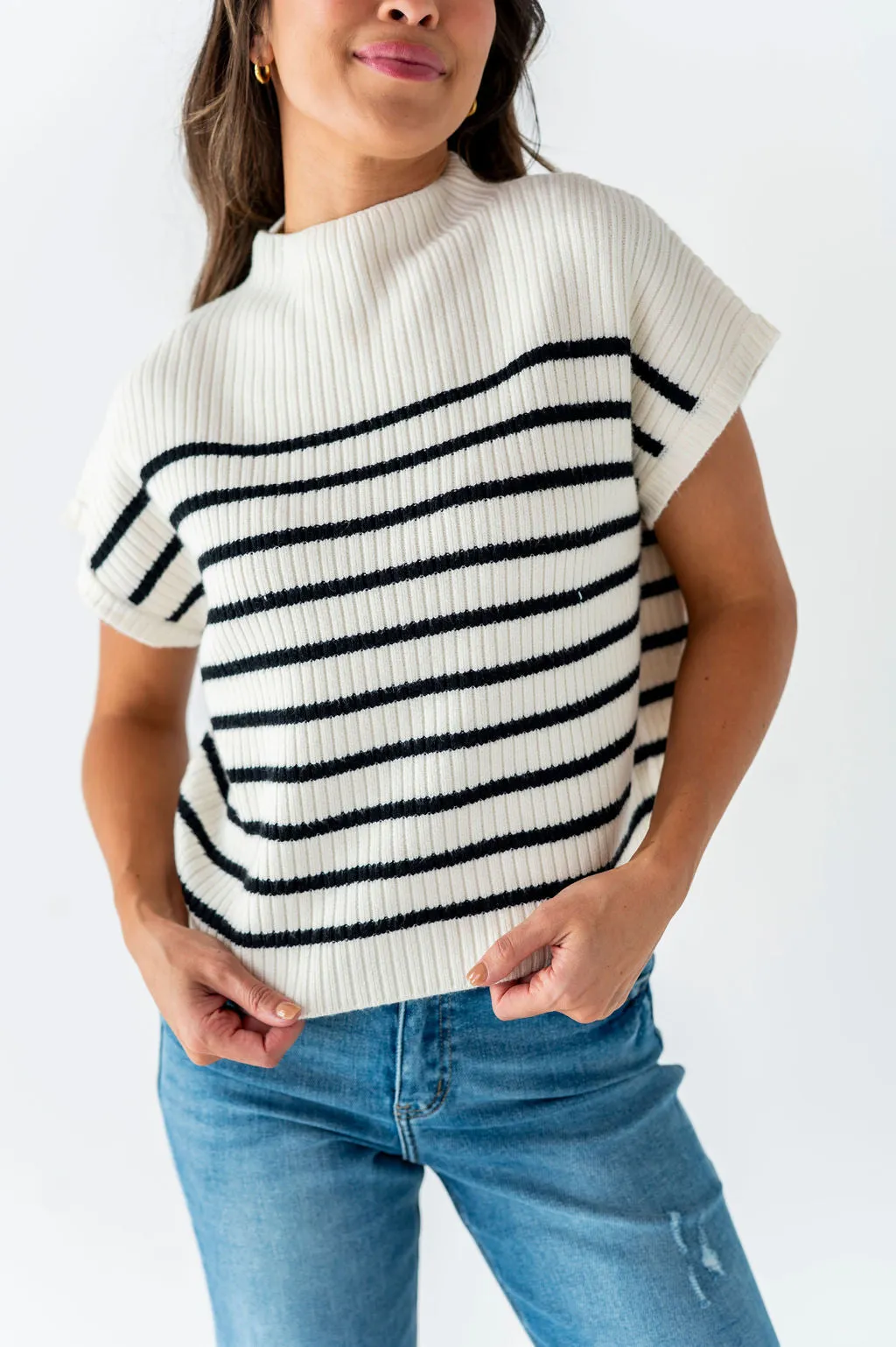 Kya Sweater Top in Ivory