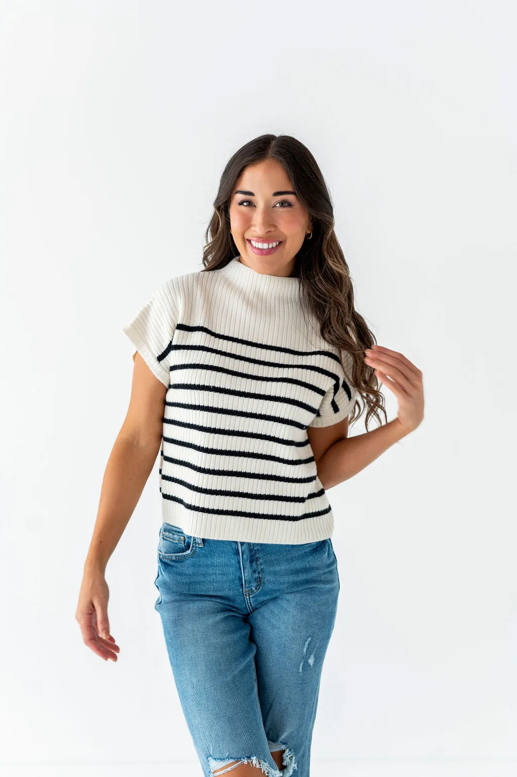 Kya Sweater Top in Ivory