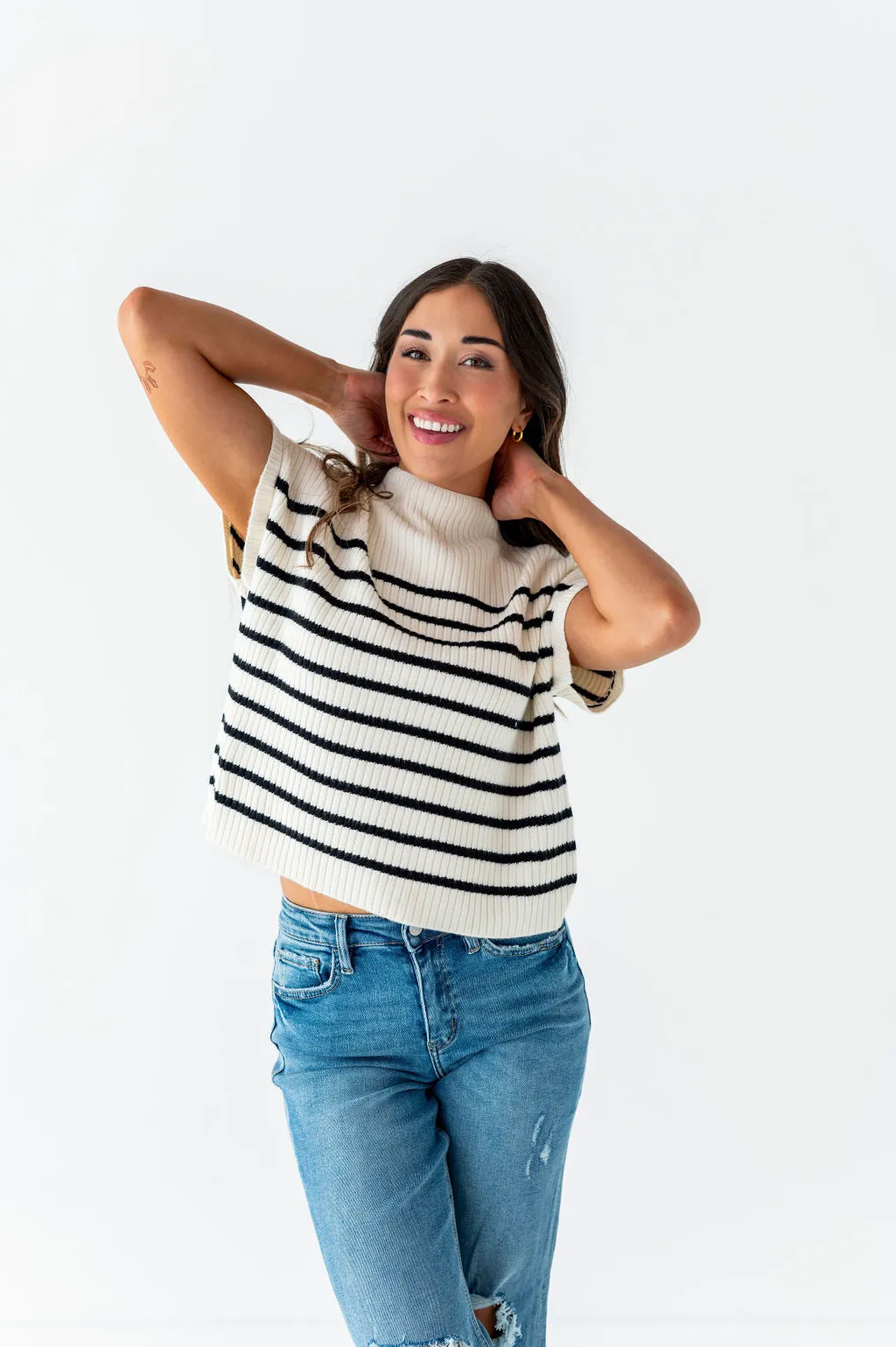 Kya Sweater Top in Ivory