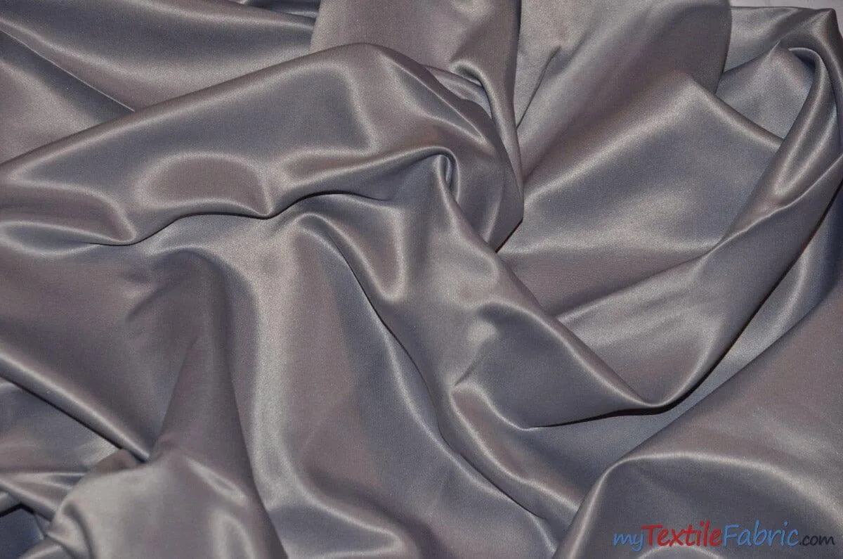 L'Amour Satin Fabric | Polyester Matte Satin | Peau De Soie | 60" Wide | Continuous Yards | Wedding Dress, Tablecloth, Multiple Colors |