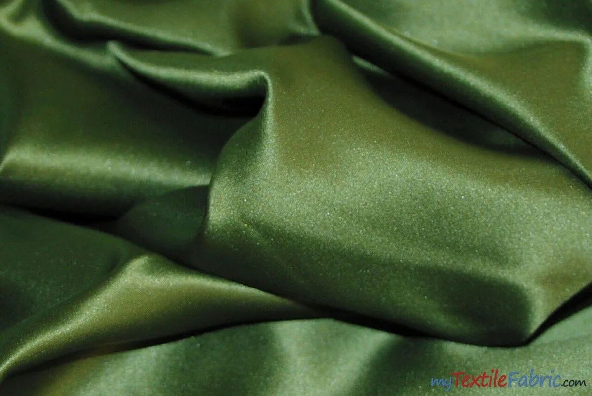 L'Amour Satin Fabric | Polyester Matte Satin | Peau De Soie | 60" Wide | Continuous Yards | Wedding Dress, Tablecloth, Multiple Colors |