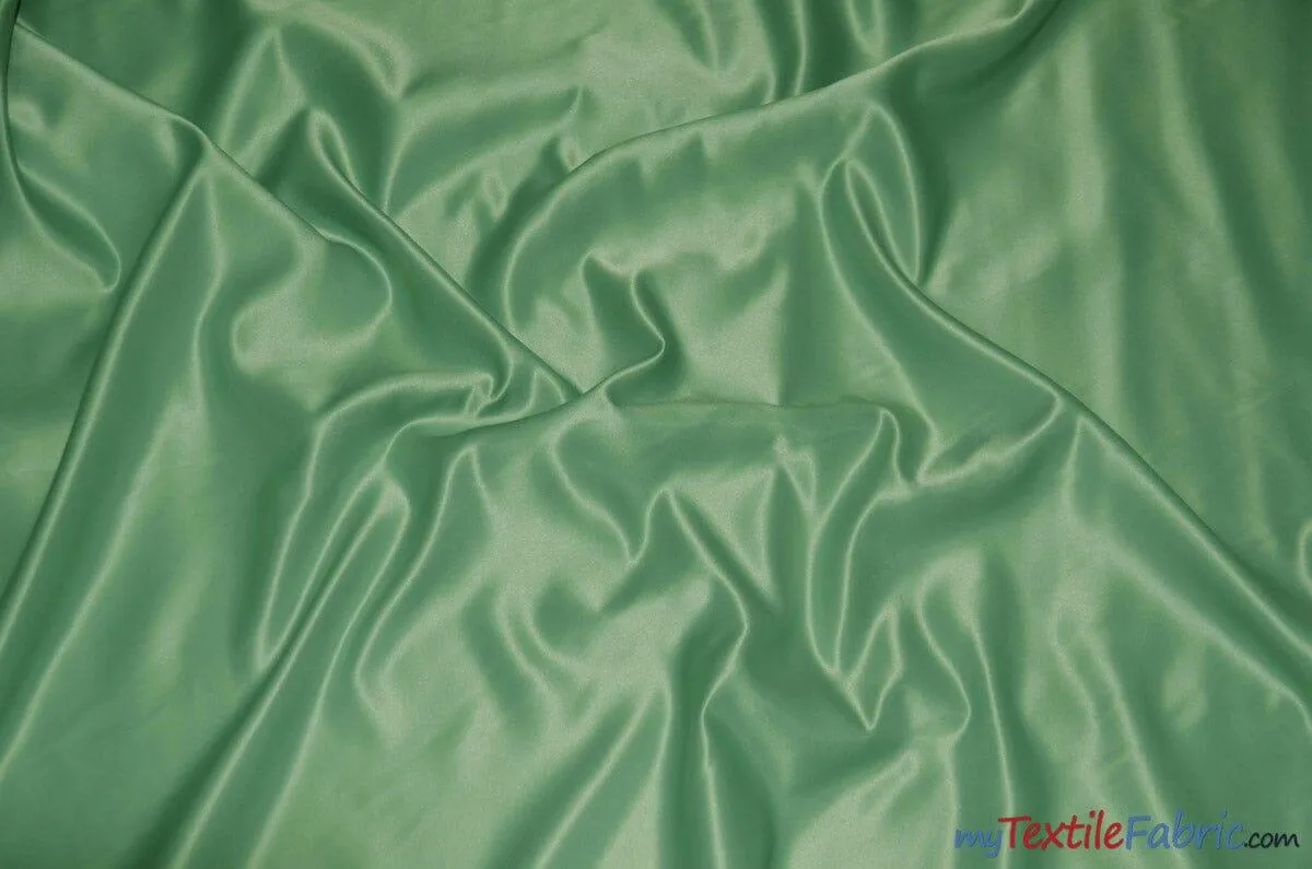 L'Amour Satin Fabric | Polyester Matte Satin | Peau De Soie | 60" Wide | Continuous Yards | Wedding Dress, Tablecloth, Multiple Colors |