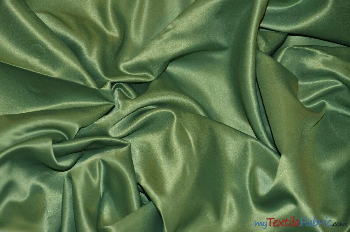 L'Amour Satin Fabric | Polyester Matte Satin | Peau De Soie | 60" Wide | Continuous Yards | Wedding Dress, Tablecloth, Multiple Colors |