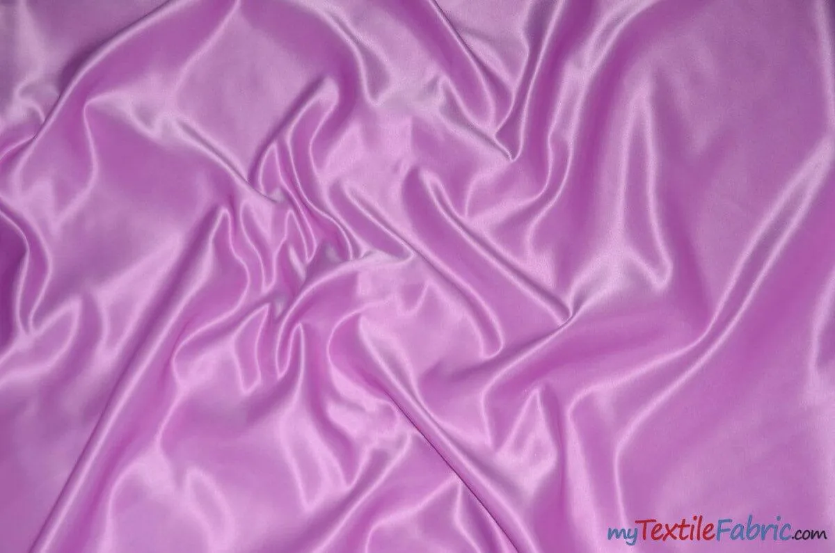 L'Amour Satin Fabric | Polyester Matte Satin | Peau De Soie | 60" Wide | Continuous Yards | Wedding Dress, Tablecloth, Multiple Colors |