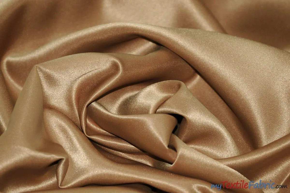 L'Amour Satin Fabric | Polyester Matte Satin | Peau De Soie | 60" Wide | Continuous Yards | Wedding Dress, Tablecloth, Multiple Colors |