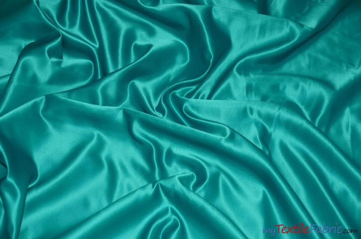 L'Amour Satin Fabric | Polyester Matte Satin | Peau De Soie | 60" Wide | Continuous Yards | Wedding Dress, Tablecloth, Multiple Colors |