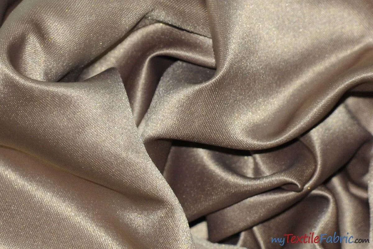 L'Amour Satin Fabric | Polyester Matte Satin | Peau De Soie | 60" Wide | Continuous Yards | Wedding Dress, Tablecloth, Multiple Colors |