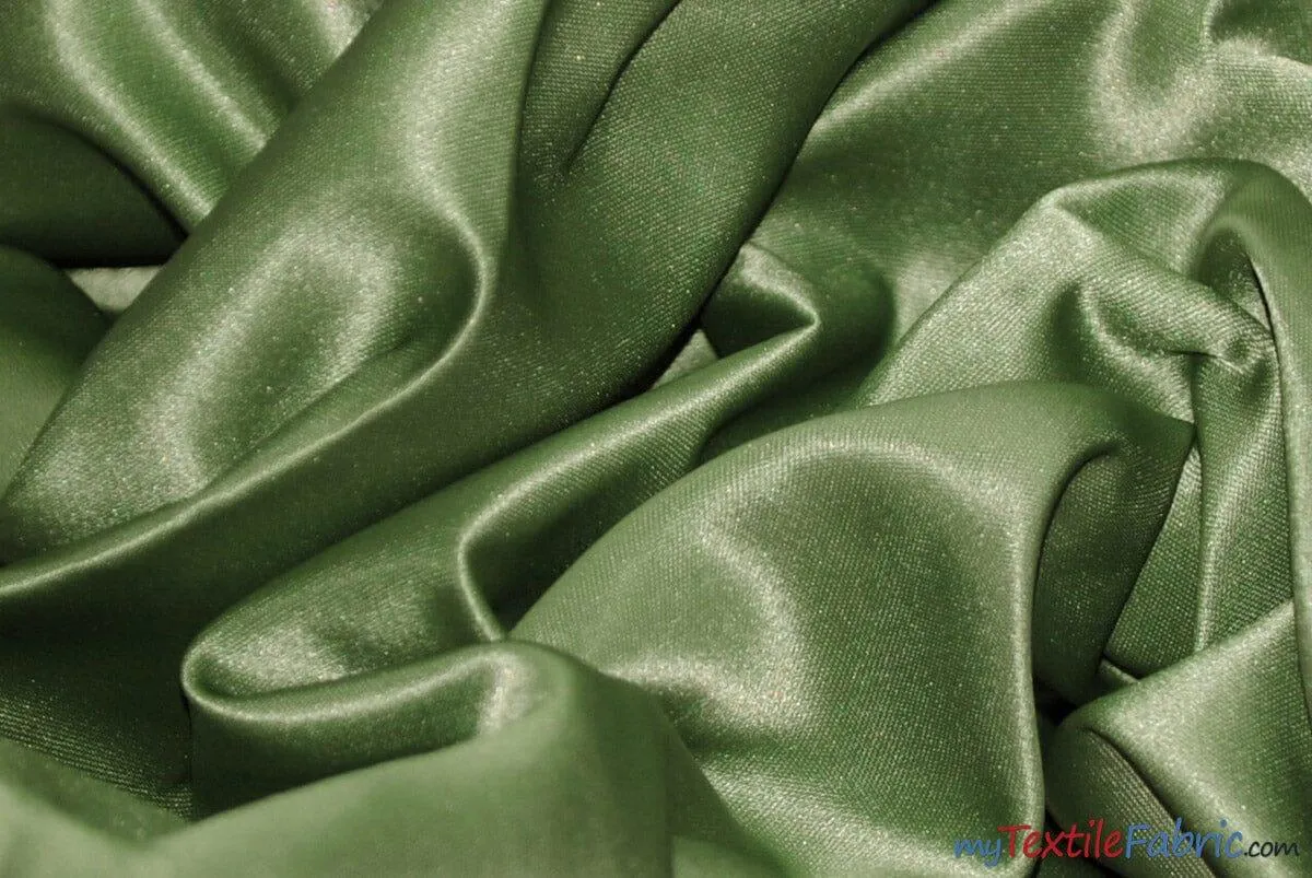 L'Amour Satin Fabric | Polyester Matte Satin | Peau De Soie | 60" Wide | Continuous Yards | Wedding Dress, Tablecloth, Multiple Colors |