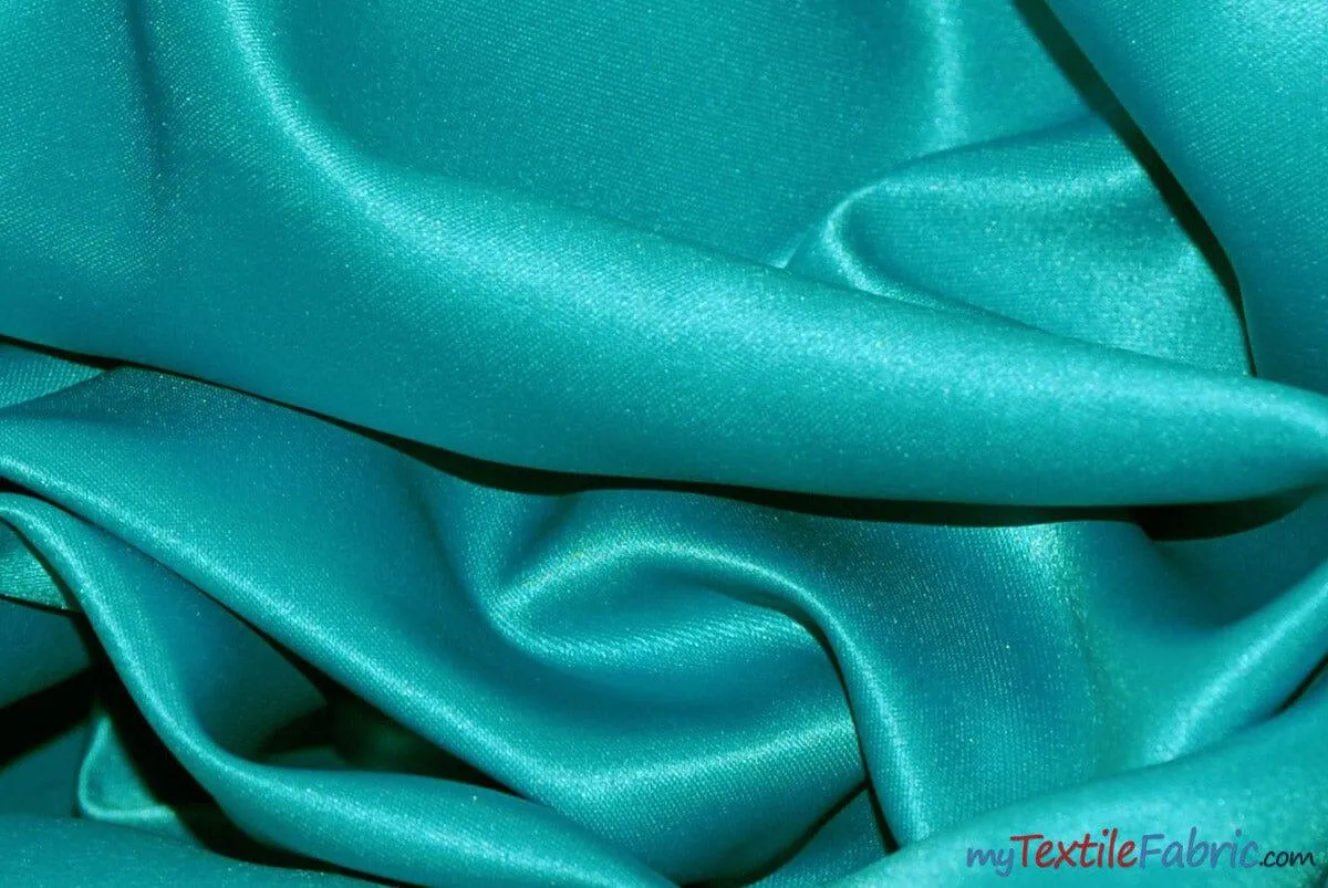 L'Amour Satin Fabric | Polyester Matte Satin | Peau De Soie | 60" Wide | Continuous Yards | Wedding Dress, Tablecloth, Multiple Colors |