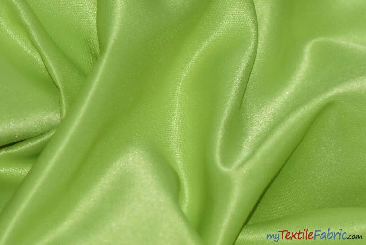 L'Amour Satin Fabric | Polyester Matte Satin | Peau De Soie | 60" Wide | Continuous Yards | Wedding Dress, Tablecloth, Multiple Colors |