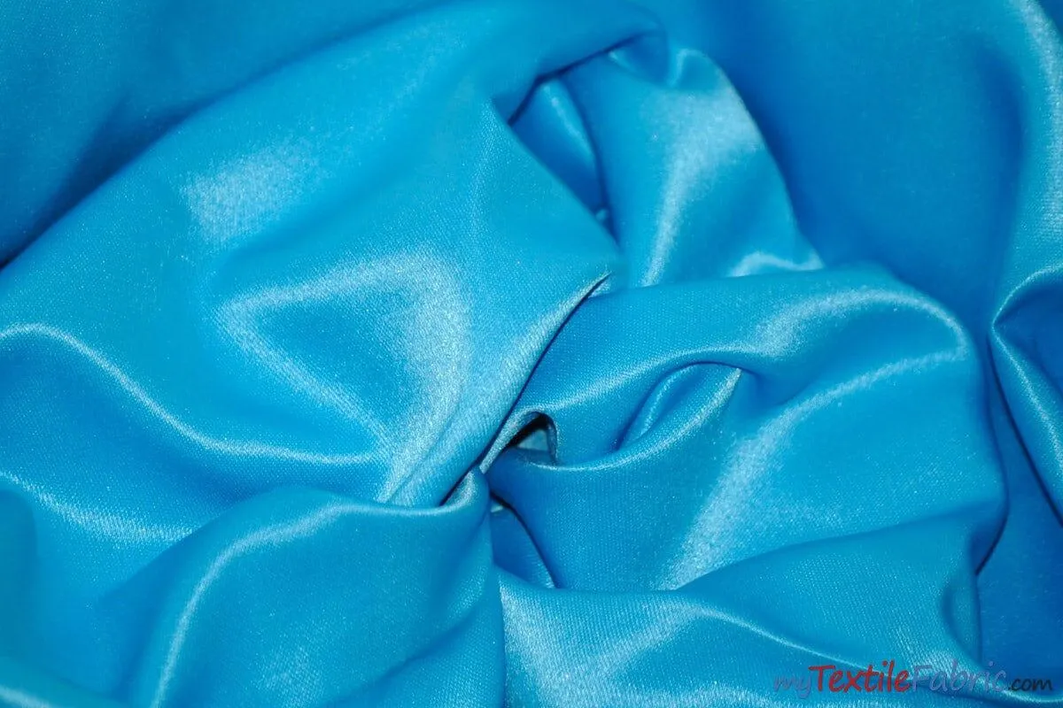 L'Amour Satin Fabric | Polyester Matte Satin | Peau De Soie | 60" Wide | Continuous Yards | Wedding Dress, Tablecloth, Multiple Colors |