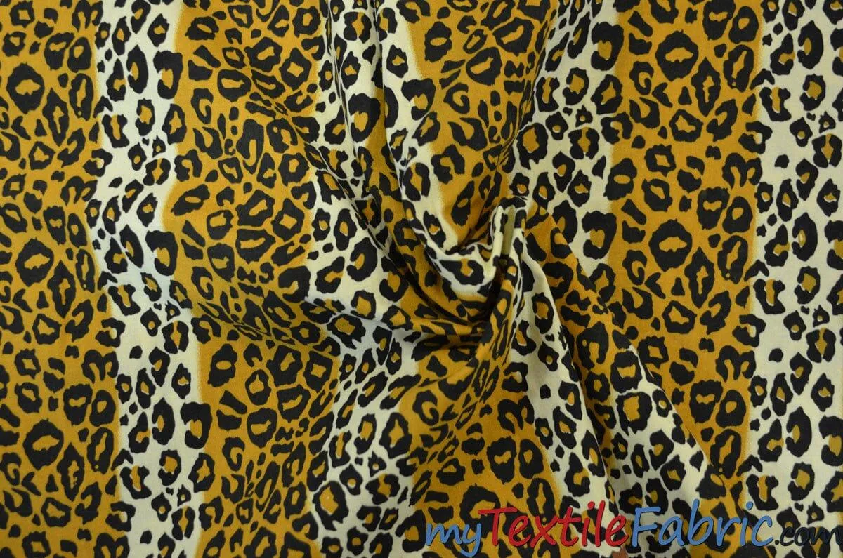 Leopard Cotton Print Fabric | 100% Cotton Animal Print | 60" Wide |