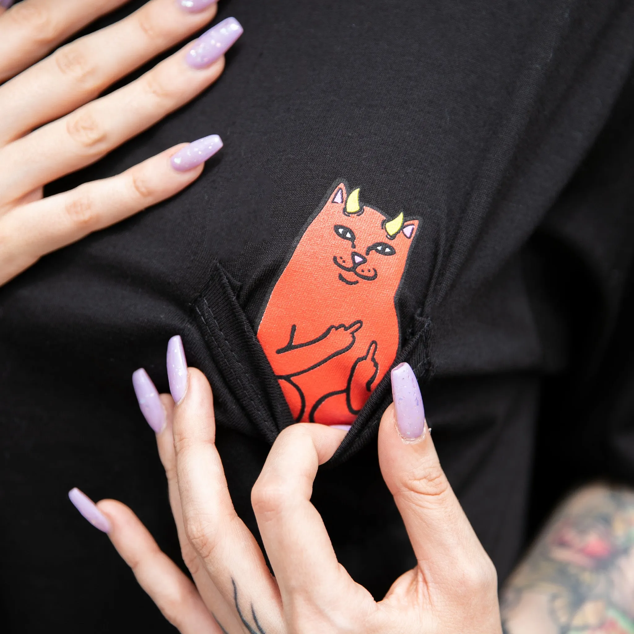 Lord Devil Pocket Crop Tee (Black)