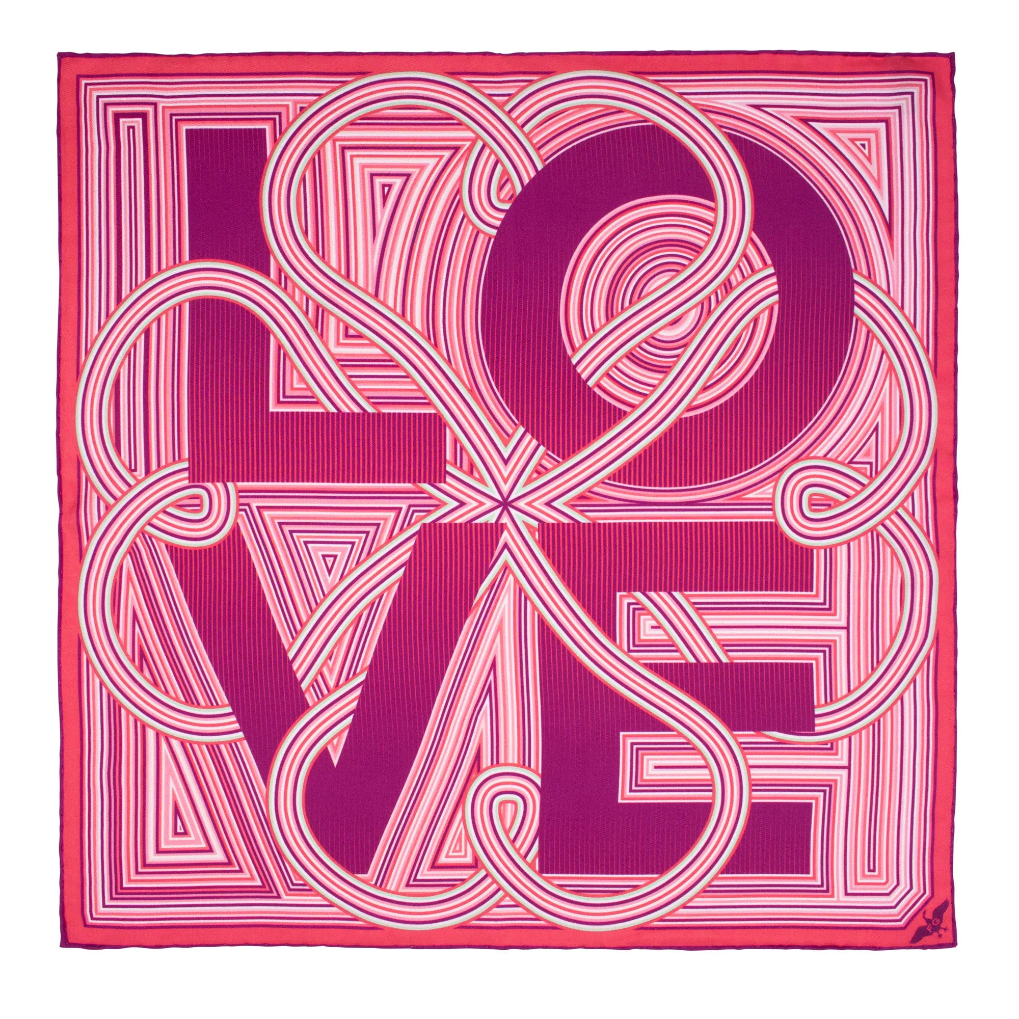 LOVE, Pink – Silk Pocket Square