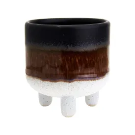 Mini - Mojave Glaze Planter - Black