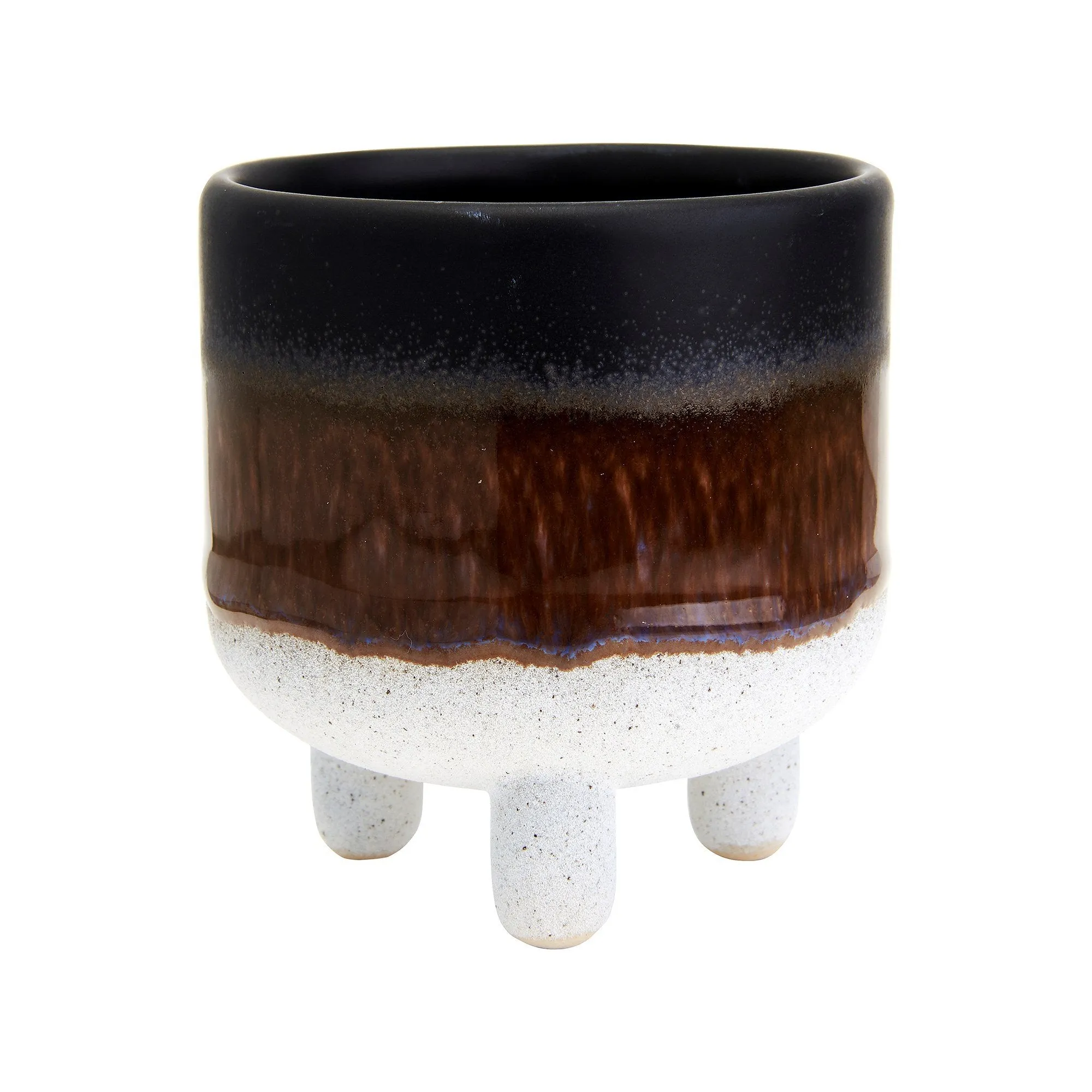 Mini - Mojave Glaze Planter - Black