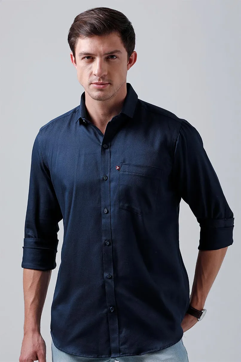 Navy Blue Solid-Full-Stain Proof