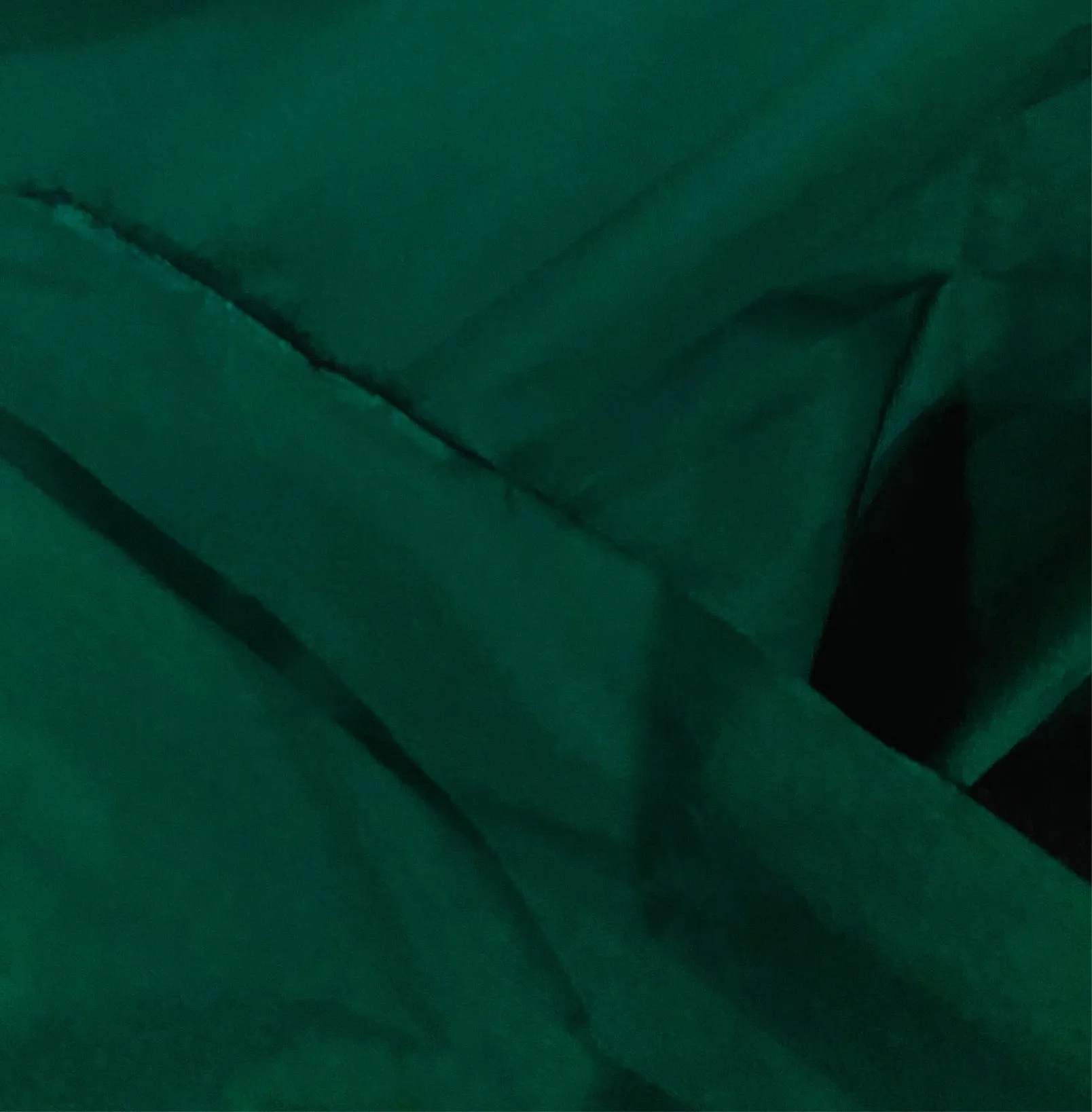 NEW Lady Frank Light Designer “Faux Silk” Taffeta Fabric Made in Italy Emerald Green with Black Iridescence