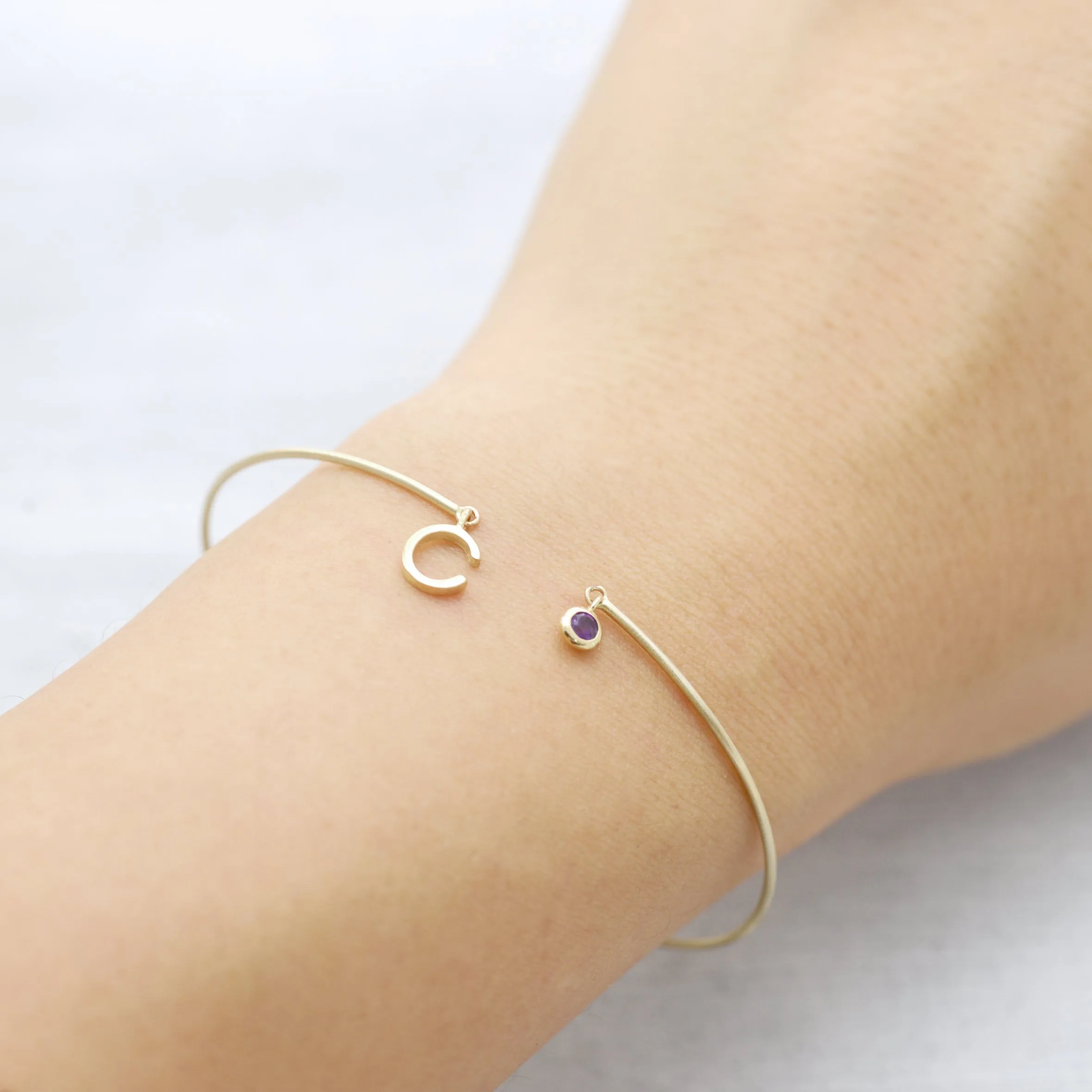 One dream letter cuff Bracelet - 14K/ 18K Gold