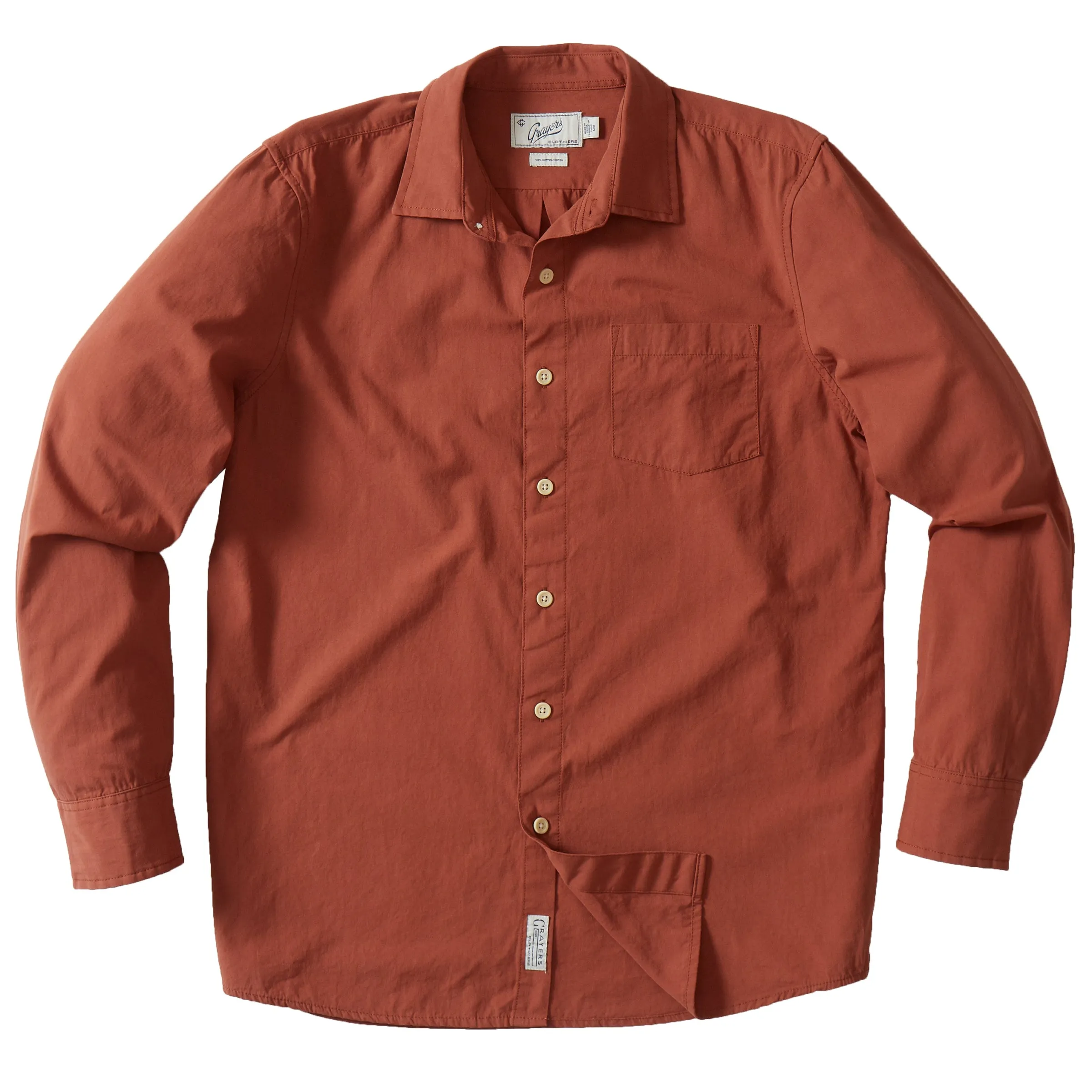 Portofino Midweight Poplin Shirt - Arabian Spice