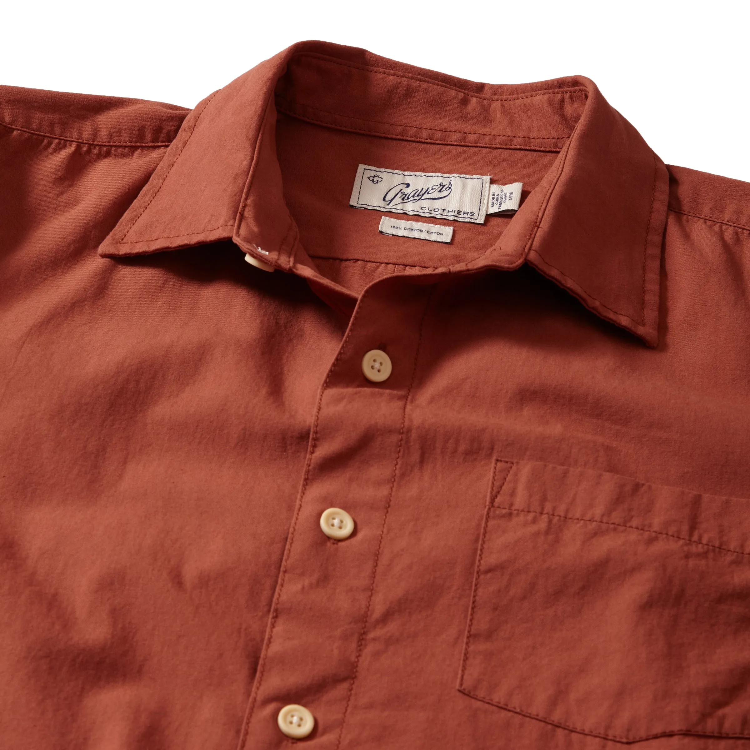 Portofino Midweight Poplin Shirt - Arabian Spice